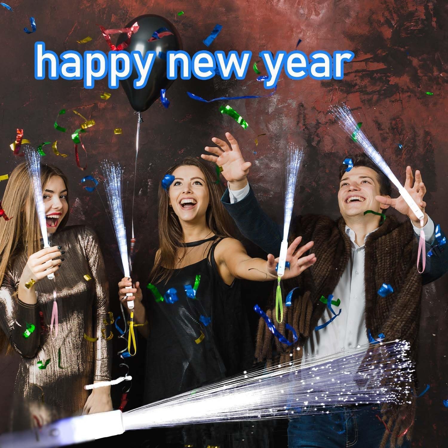 Wholesale 100Pcs White Fiber Optic Wands 3 Models Wedding Sparklers Glow Sticks LED Light Wands for Bridal Shower Birthday New Years Eve Party Supplies Supplier