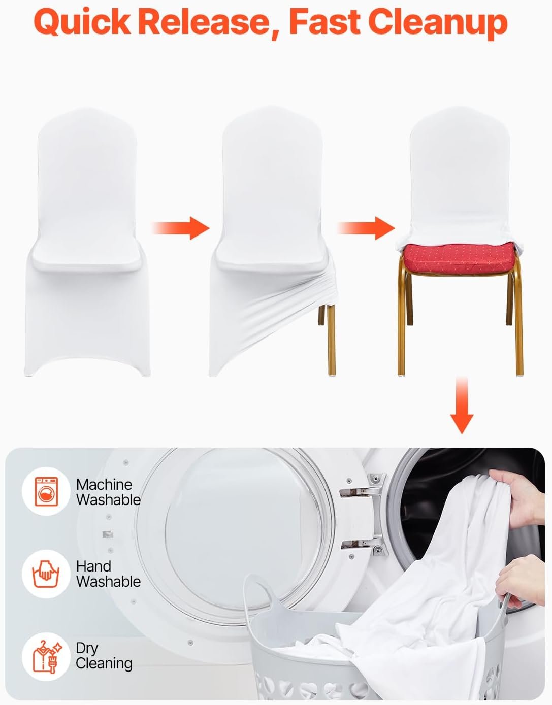 Wholesale 50 Pcs White Polyester Spandex Stretch Chair Covers Slipcovers for Wedding Party Dining Banquet Flat-Front Chairs Supplier Wholesale 50 Pcs White Polyester Spandex Stretch Chair Covers Slipcovers for Wedding Party Dining Banquet Flat-Front Chairs Supplier