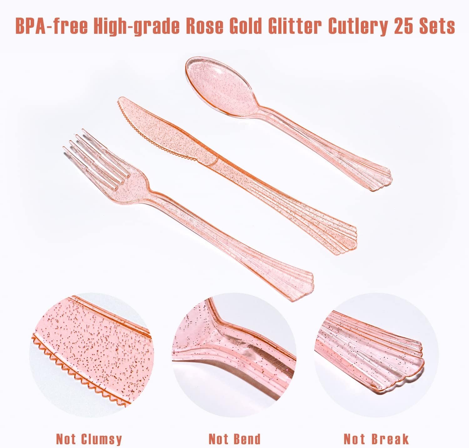 Wholesale 175PCS Pink Rose Gold Disposable Party Plates Supplies Serves 25 Guests Plastic Forks Knives Spoons Golden Dot Paper Plates Napkins Cups for Baby Shower Birthday Wedding Supplier