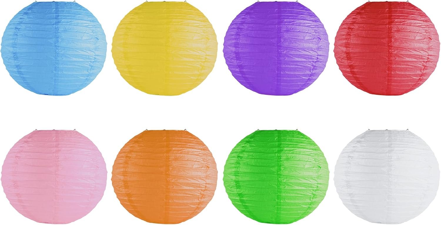 Wholesale 8 Inch Colorful Assorted Hanging Paper Lanterns Metal Frame for Home Lamps Party Event Decoration 8 Pack Supplier Wholesale 8 Inch Colorful Assorted Hanging Paper Lanterns Metal Frame for Home Lamps Party Event Decoration 8 Pack Supplier