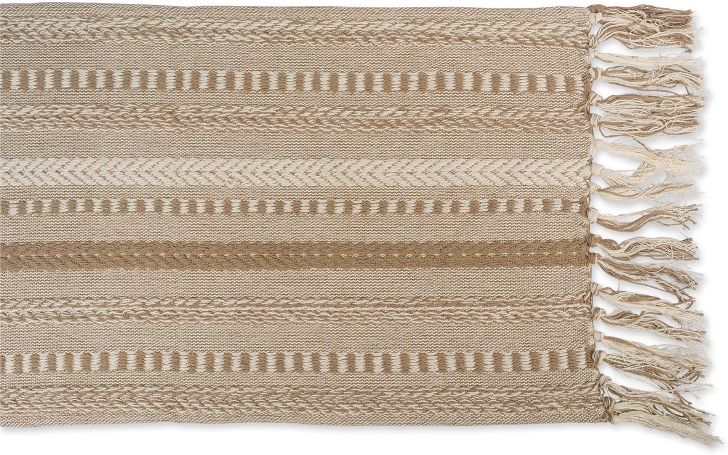 Wholesale Farmhouse Braided Stripe Table Runner Collection 15x72 (15x77 Fringe Included) Stone Supplier Wholesale Farmhouse Braided Stripe Table Runner Collection 15x72 (15x77 Fringe Included) Stone Supplier