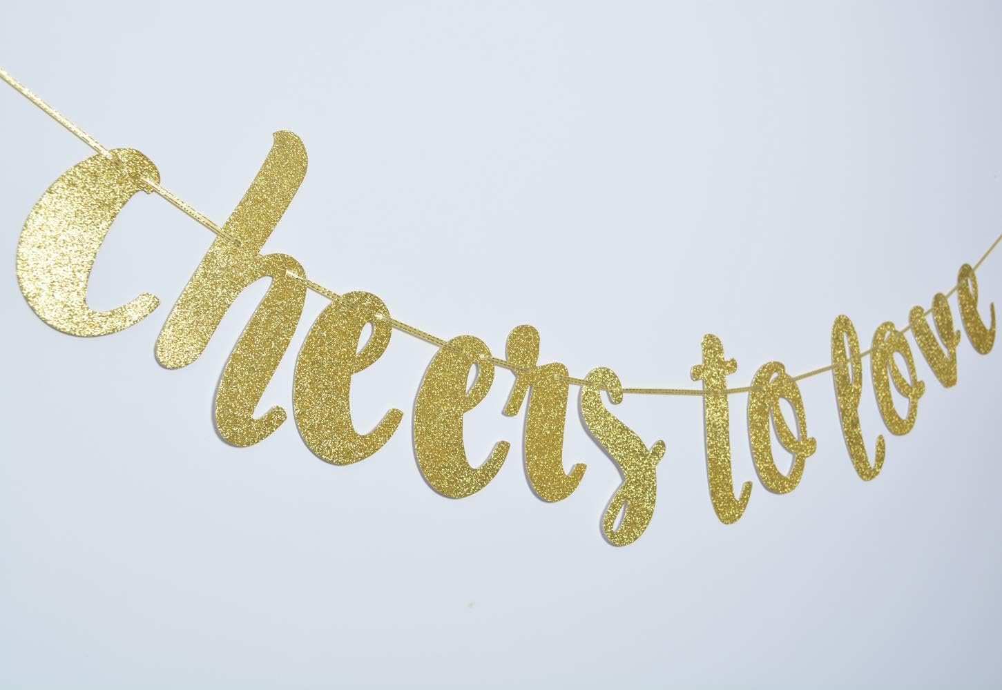 Wholesale Wedding Banner Hanging Garland for Bachelorette Engagement Wedding Party Decorations Bridal Shower Photo Prop Sign Gold Glitter Supplier