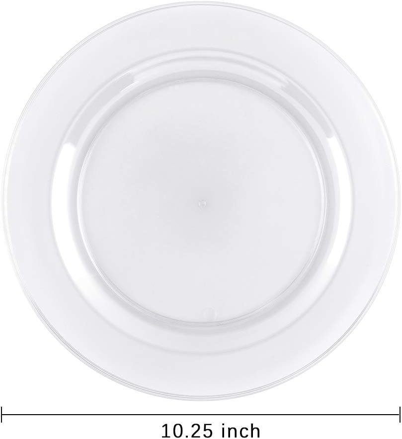 Wholesale 100 Pieces 10.25 Inch Clear Plastic Disposable Dinner Plates for Premium Weddings and Parties Supplier Wholesale 100 Pieces 10.25 Inch Clear Plastic Disposable Dinner Plates for Premium Weddings and Parties Supplier