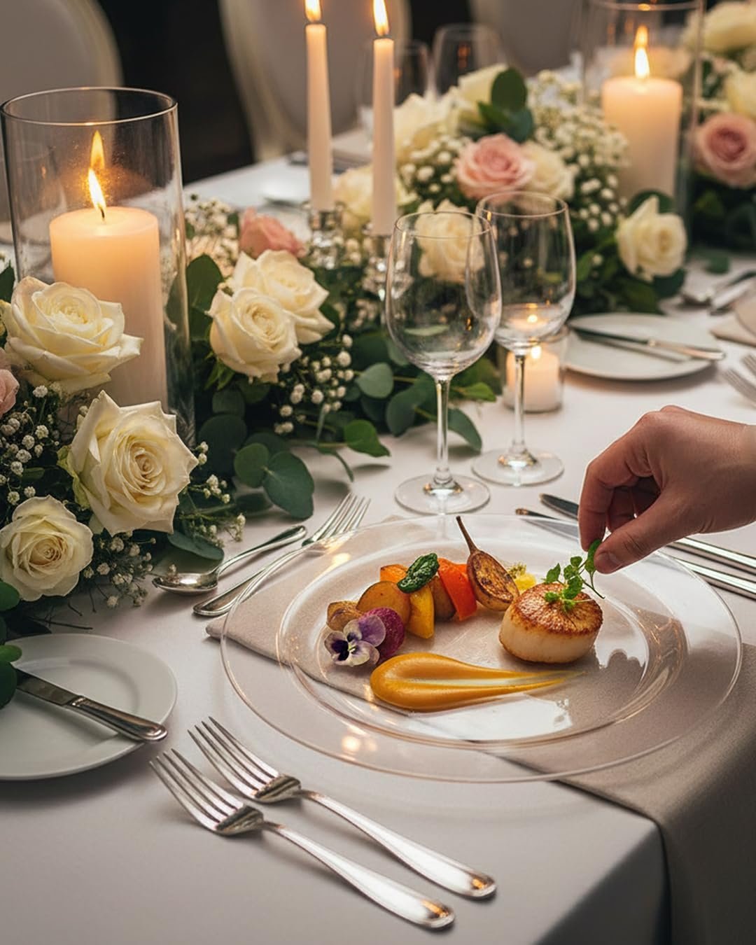 Wholesale 100 Pieces 10.25 Inch Clear Plastic Disposable Dinner Plates for Premium Weddings and Parties Supplier Wholesale 100 Pieces 10.25 Inch Clear Plastic Disposable Dinner Plates for Premium Weddings and Parties Supplier