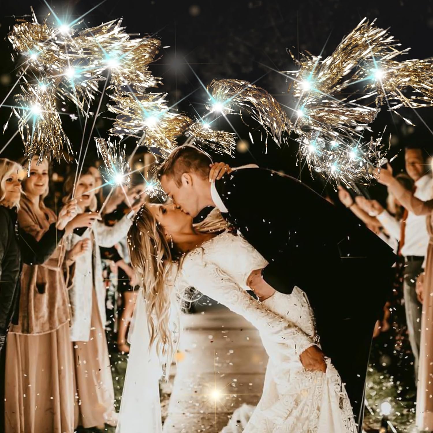 Wholesale 24 PCS Light Up LED Tinsel Streamer Wedding Wands for Send Off Grand Entrance Party Favors Birthdays Christmas Champagne Supplier Wholesale 24 PCS Light Up LED Tinsel Streamer Wedding Wands for Send Off Grand Entrance Party Favors Birthdays Christmas Champagne Supplier