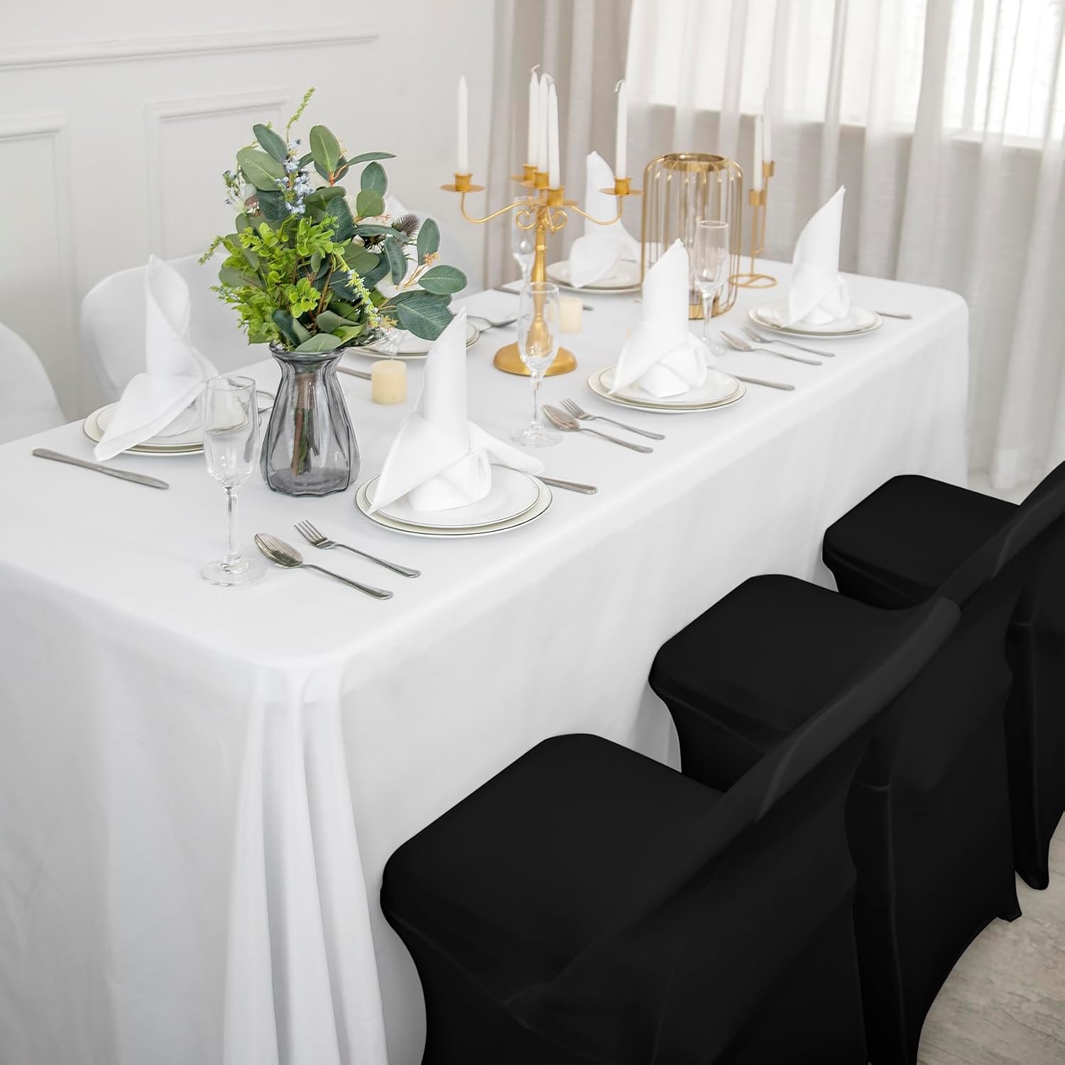 Wholesale 36 PCS Waterproof Stretch Spandex Folding Chair Covers Dining Room Slipcovers Protector for Wedding Banquet Party Holidays Celebration Decoration Black Supplier Wholesale 36 PCS Waterproof Stretch Spandex Folding Chair Covers Dining Room Slipcovers Protector for Wedding Banquet Party Holidays Celebration Decoration Black Supplier