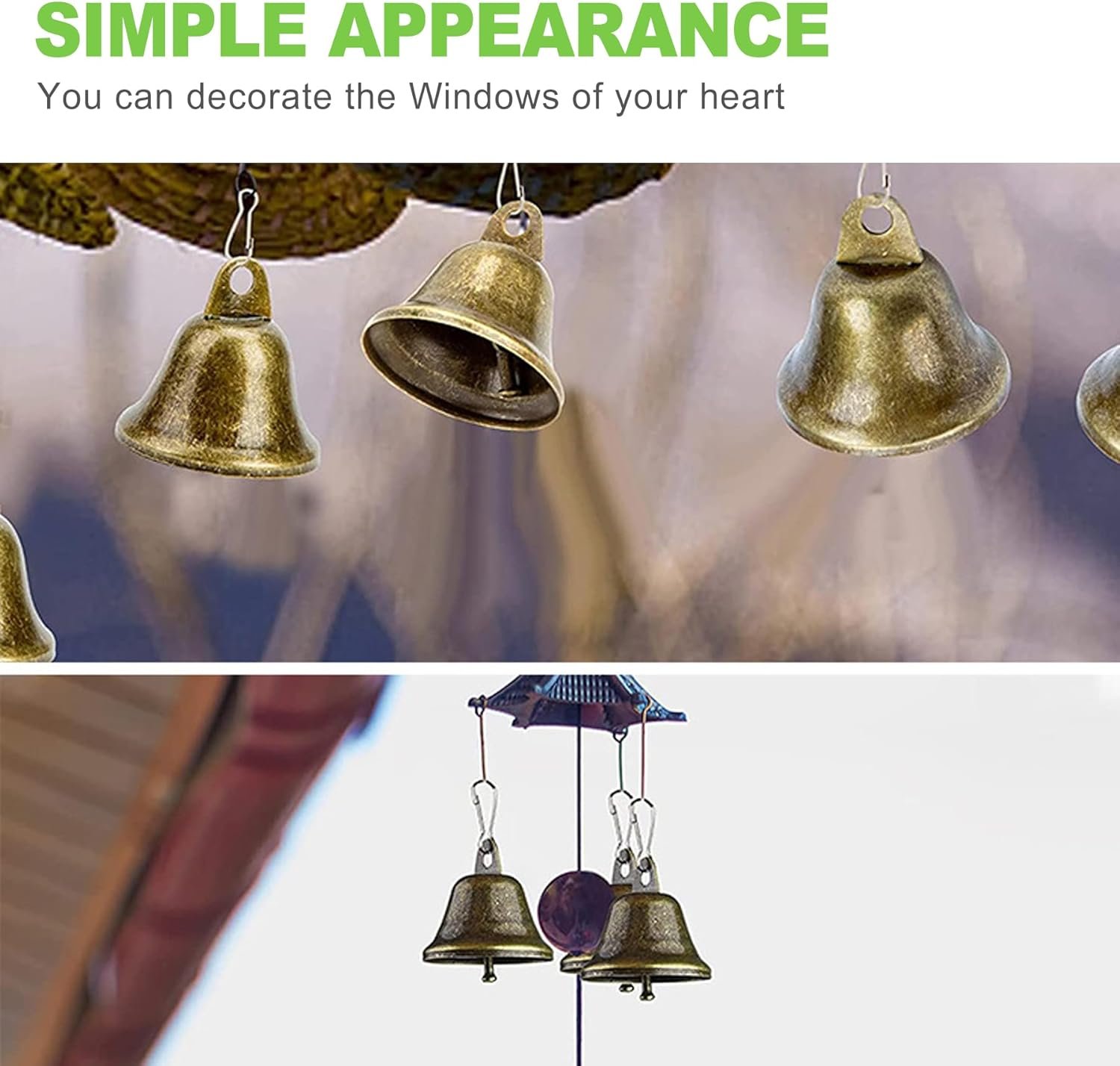 Wholesale 20 PCS Small Brass Jingle Bells with Spring Clips and Hooks Vintage Bronze Mini Tiny Bells for Crafts Dog Collars Christmas Tree Wedding DIY Decoration Supplier