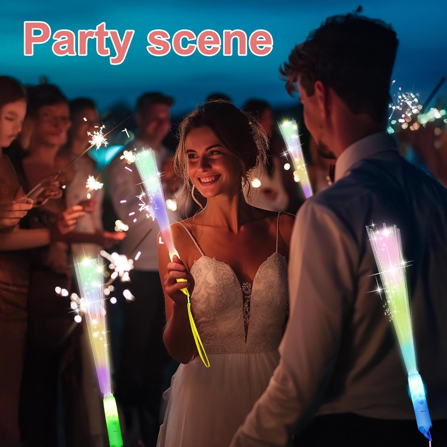 Wholesale 12 Pcs LED Fiber Optic Glow Wands Bulk Light Up Party Supplies for Weddings Neon New Year Halloween Christmas Bar DJ Supplier Wholesale 12 Pcs LED Fiber Optic Glow Wands Bulk Light Up Party Supplies for Weddings Neon New Year Halloween Christmas Bar DJ Supplier