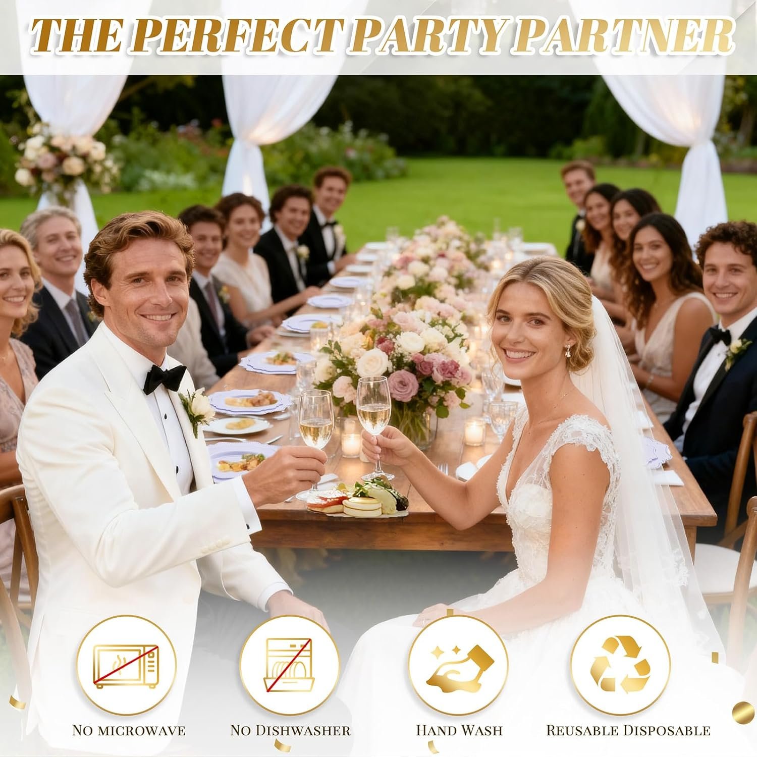 Wholesale 60PCS White Fancy Beaded Plastic Plates for Christmas 30 Guests - 30PCS 10.5 Wholesale 60PCS White Fancy Beaded Plastic Plates for Christmas 30 Guests - 30PCS 10.5