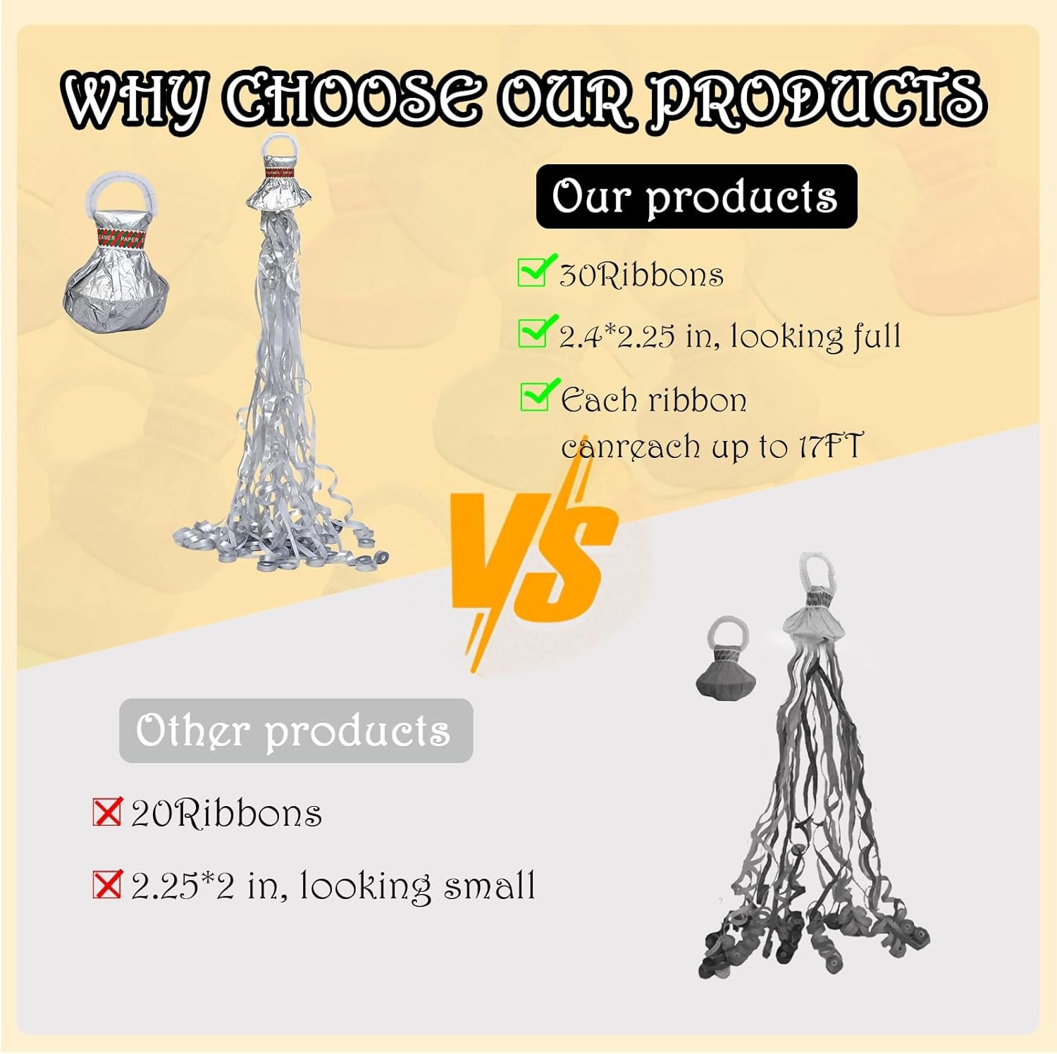 Wholesale 24-Pack Silver Hand Thrown Streamer Poppers Confetti No Mess Party Poppers for Weddings Birthdays Events Quiet Easy Cleanup Supplier Wholesale 24-Pack Silver Hand Thrown Streamer Poppers Confetti No Mess Party Poppers for Weddings Birthdays Events Quiet Easy Cleanup Supplier