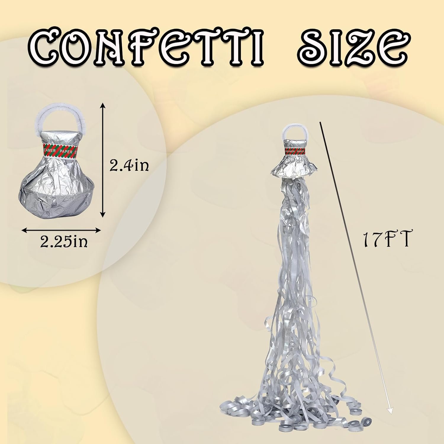 Wholesale 24-Pack Silver Hand Thrown Streamer Poppers Confetti No Mess Party Poppers for Weddings Birthdays Events Quiet Easy Cleanup Supplier Wholesale 24-Pack Silver Hand Thrown Streamer Poppers Confetti No Mess Party Poppers for Weddings Birthdays Events Quiet Easy Cleanup Supplier