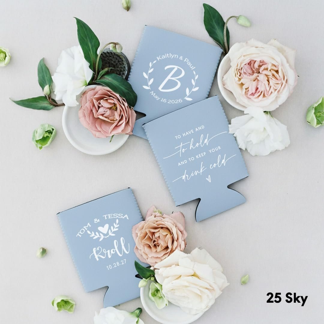 Wholesale 100 PCS Customized Wedding Can Coolers Personalized Monogram Holders Supplier Wholesale 100 PCS Customized Wedding Can Coolers Personalized Monogram Holders Supplier