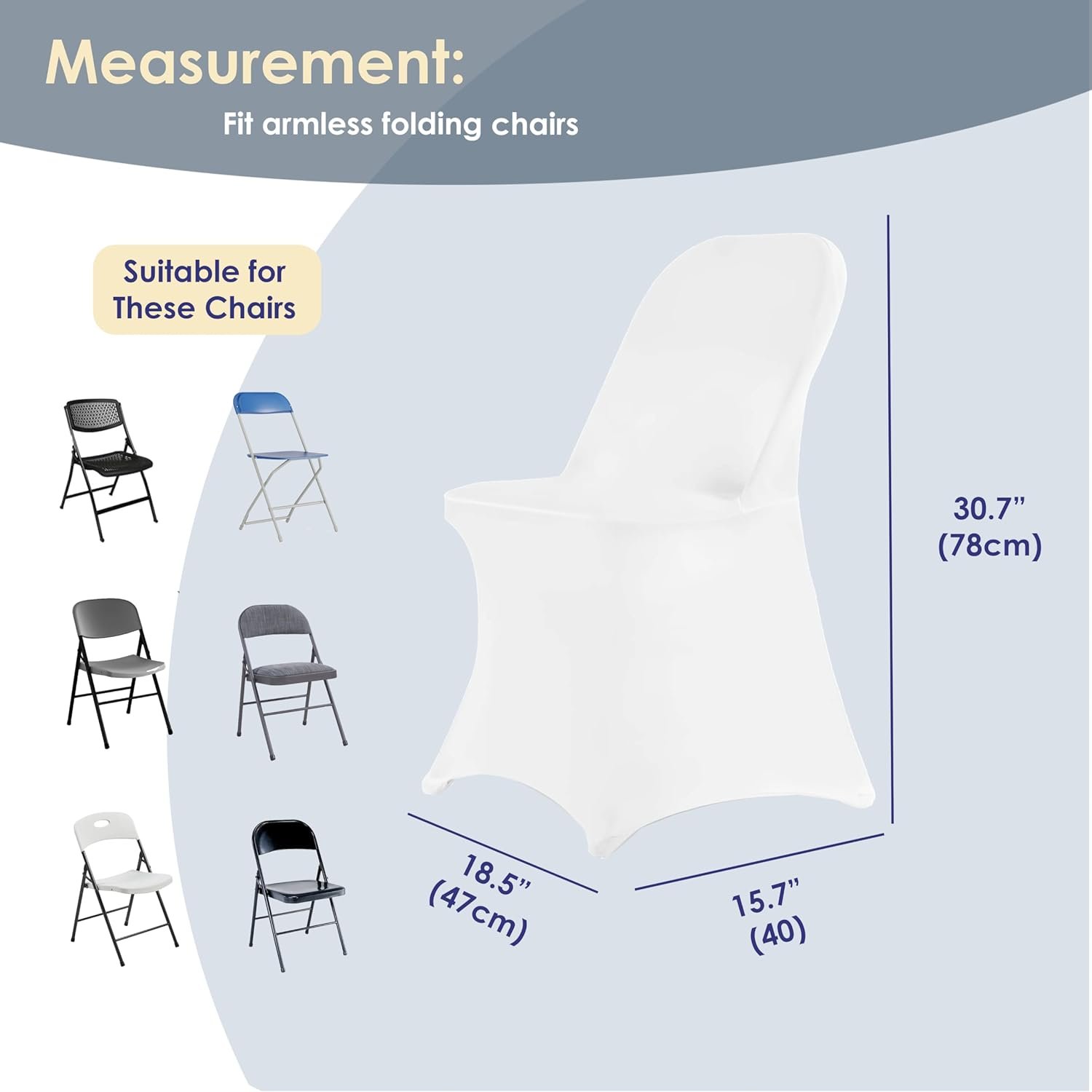 Wholesale 50 Pack White Spandex Folding Chair Covers Stretch Polyester Slipcovers for Wedding Party and Dining Chairs Flat Front Design Universal Fit Supplier Wholesale 50 Pack White Spandex Folding Chair Covers Stretch Polyester Slipcovers for Wedding Party and Dining Chairs Flat Front Design Universal Fit Supplier