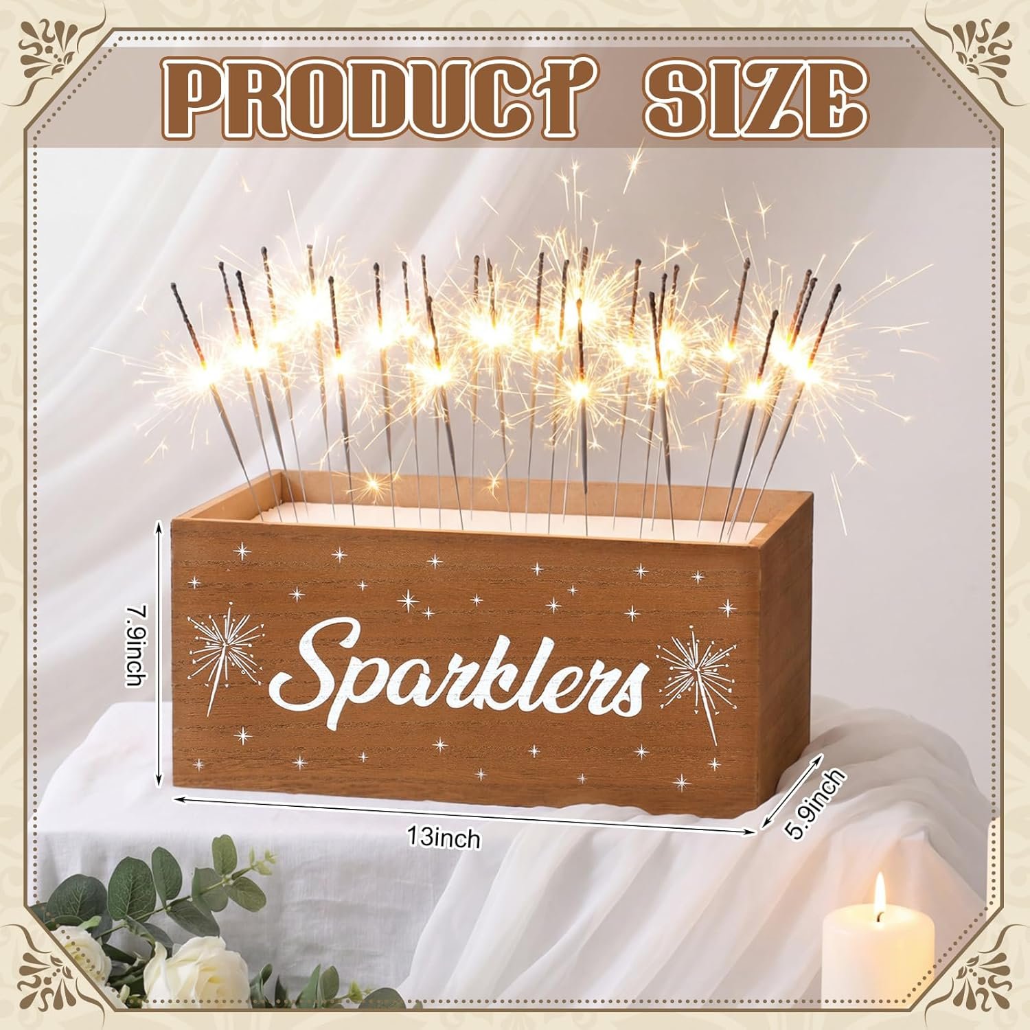 Wholesale Wedding Sparkler Holder Box for Anniversary Bridal Shower Party Supplies Excludes Sparklers 13 x 5.9 x 7.9 Inches Supplier Wholesale Wedding Sparkler Holder Box for Anniversary Bridal Shower Party Supplies Excludes Sparklers 13 x 5.9 x 7.9 Inches Supplier
