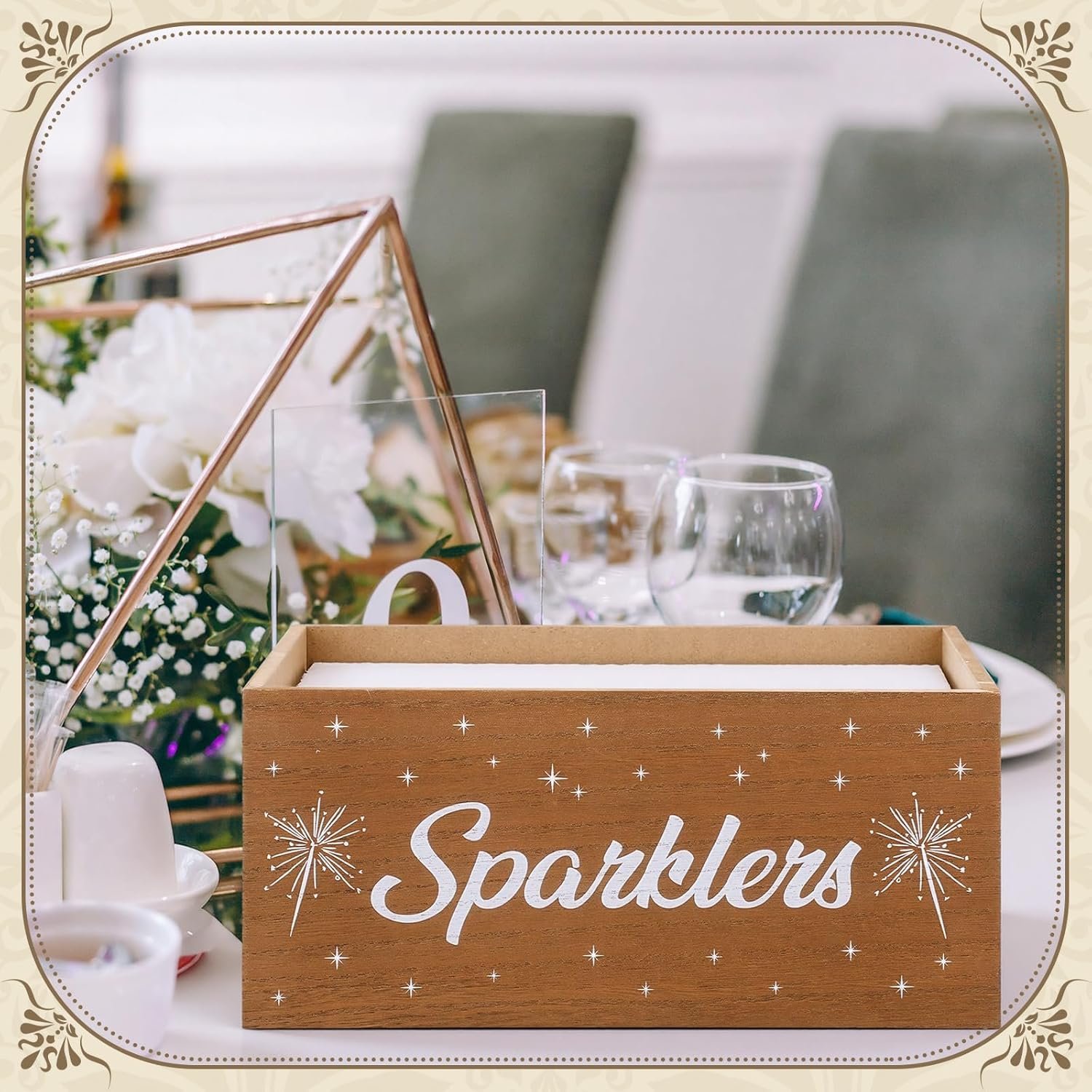 Wholesale Wedding Sparkler Holder Box for Anniversary Bridal Shower Party Supplies Excludes Sparklers 13 x 5.9 x 7.9 Inches Supplier Wholesale Wedding Sparkler Holder Box for Anniversary Bridal Shower Party Supplies Excludes Sparklers 13 x 5.9 x 7.9 Inches Supplier
