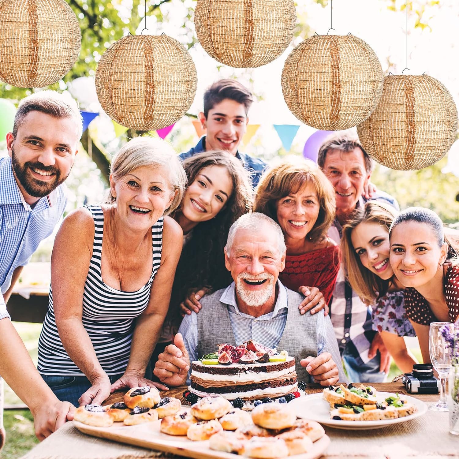 Wholesale 6 Pcs Printed Burlap Round Paper Lanterns for Farmhouse Boho Classroom Decor Home Birthday Party Ceremonial Events (8 Inch) Supplier Wholesale 6 Pcs Printed Burlap Round Paper Lanterns for Farmhouse Boho Classroom Decor Home Birthday Party Ceremonial Events (8 Inch) Supplier