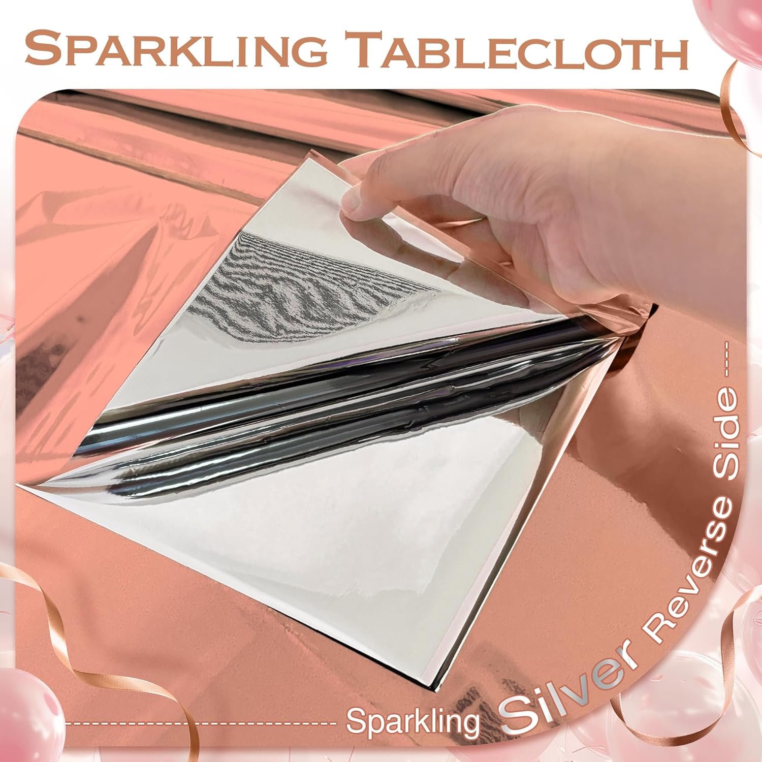 Wholesale 2pcs Rose Gold Foil Plastic Tablecloths 54*72inch Disposable Waterproof for Wedding Birthday Party Anniversary Baby Shower Graduation Events Supplier