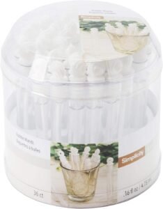 Simplicity Love Knot Wedding Send Off Bubble Wands With Bubble Solution, 36pcs