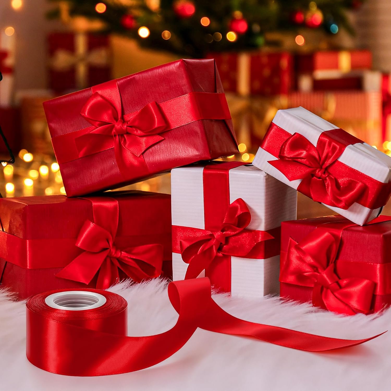 Wholesale 1 1/2 Inch Red Polyester Satin Ribbon 30 Yards for Gift Wrapping Wedding Valentines Day Decorations DIY Bows Bouquets Floral Arrangements Supplier Wholesale 1 1/2 Inch Red Polyester Satin Ribbon 30 Yards for Gift Wrapping Wedding Valentines Day Decorations DIY Bows Bouquets Floral Arrangements Supplier