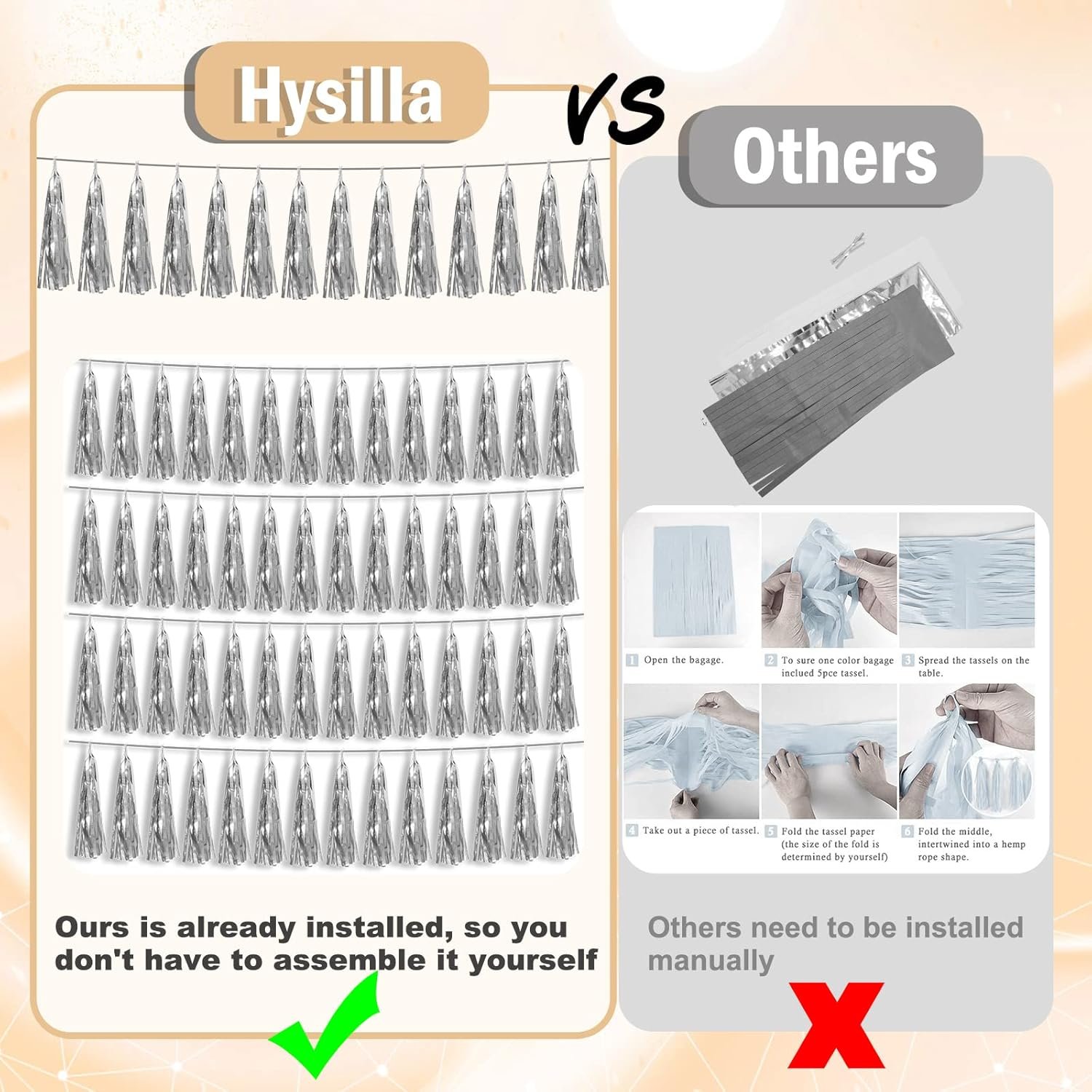 Wholesale 3P Silver Foil Fringe Metallic Tassel Streamers Banner Garland for Parade Floats Bachelorette Wedding Birthday Halloween Christmas Bridal Baby Shower Party Decorations Supplier Wholesale 3P Silver Foil Fringe Metallic Tassel Streamers Banner Garland for Parade Floats Bachelorette Wedding Birthday Halloween Christmas Bridal Baby Shower Party Decorations Supplier