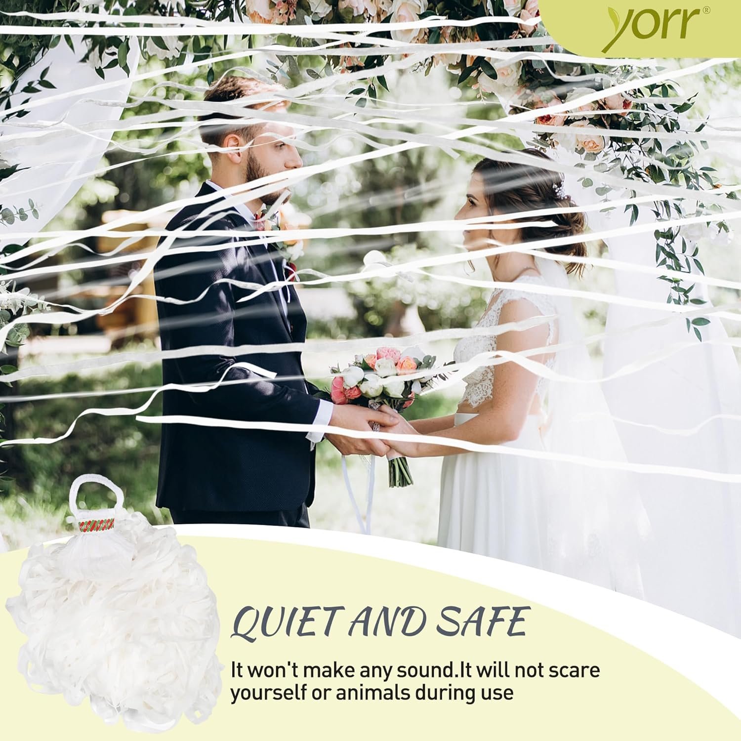 Wholesale 100 Pack No Mess White Confetti Streamers Romantic Poppers for Wedding Toss Engagement Birthday Graduation Christmas New Year - Supplier