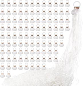 100pack No Mess Streamers,Romantic White Confetti Poppers for Wedding Toss,Hand Throw Party Poppers For Engagement Birthday Party,Graduation,Christmas,New year Celebrations(White,100pcs)
