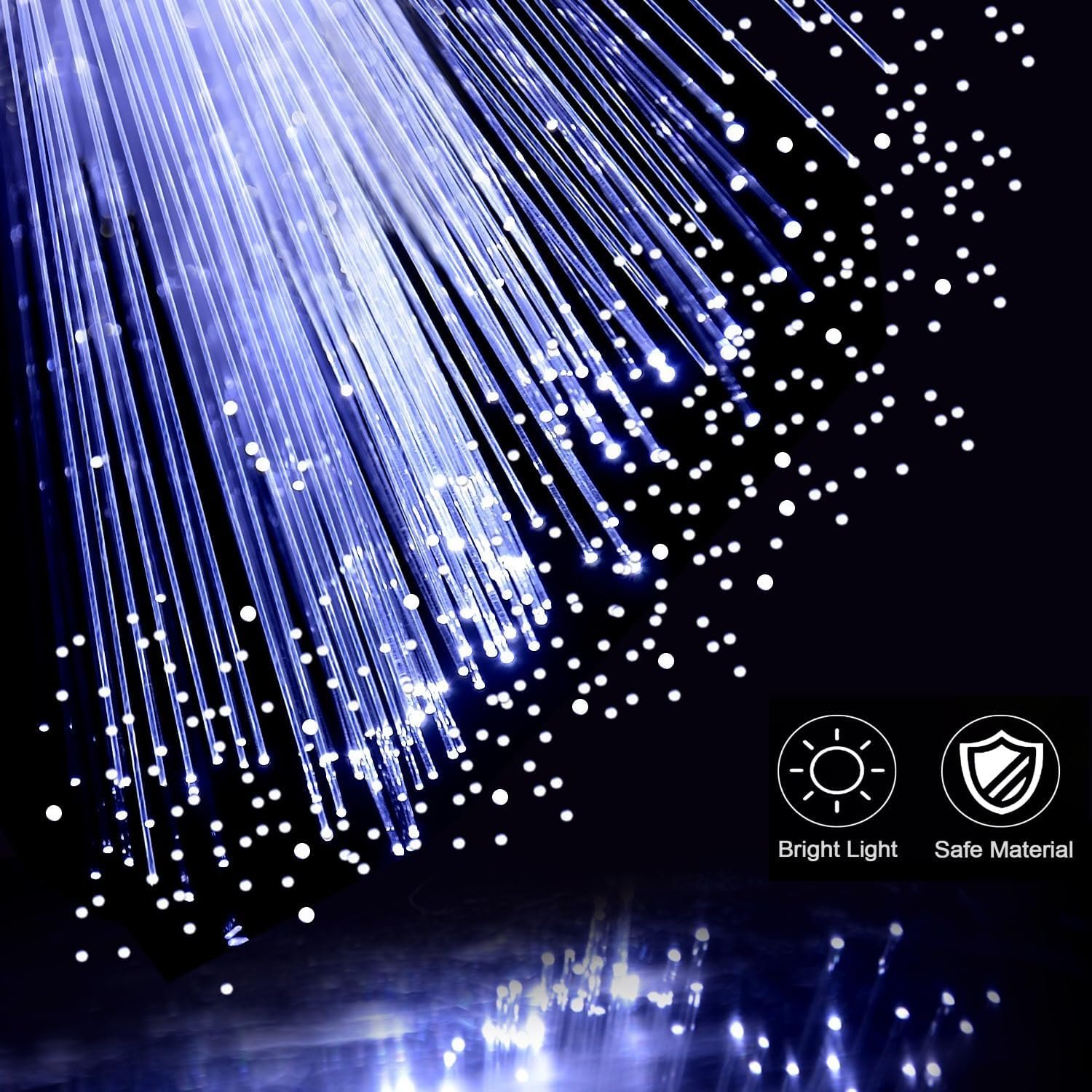 Wholesale 48 PCS White Glow Fiber Optic LED Light Wands 3 Modes Flashing Sticks Bulk for Wedding July 4th Halloween Christmas Supplier