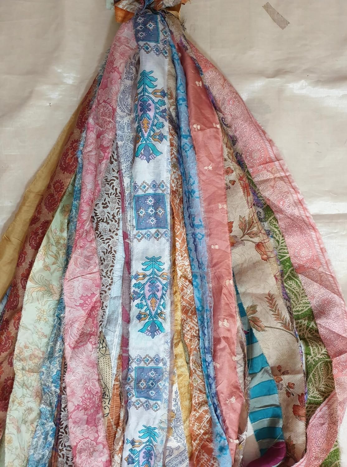 Wholesale 42 Yards Unstitched Sari Silk Yarn Ribbon Tassels Skeins Muted Dull Shades for Journal Scrapbook Craft Project Decor Supplier Wholesale 42 Yards Unstitched Sari Silk Yarn Ribbon Tassels Skeins Muted Dull Shades for Journal Scrapbook Craft Project Decor Supplier