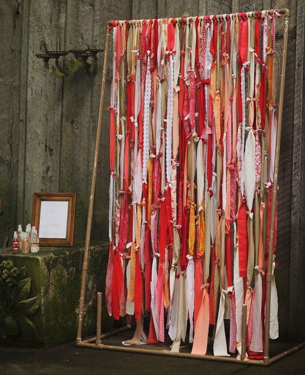 Wholesale Handmade Preassembled Colorful Ribbon Tassel Party Garland Fabric Shabby Chic Banner Hanging Decoration for Wedding Bachelorette Baby Shower Birthday 40 Inches(L) X 14 Inches(H) Supplier