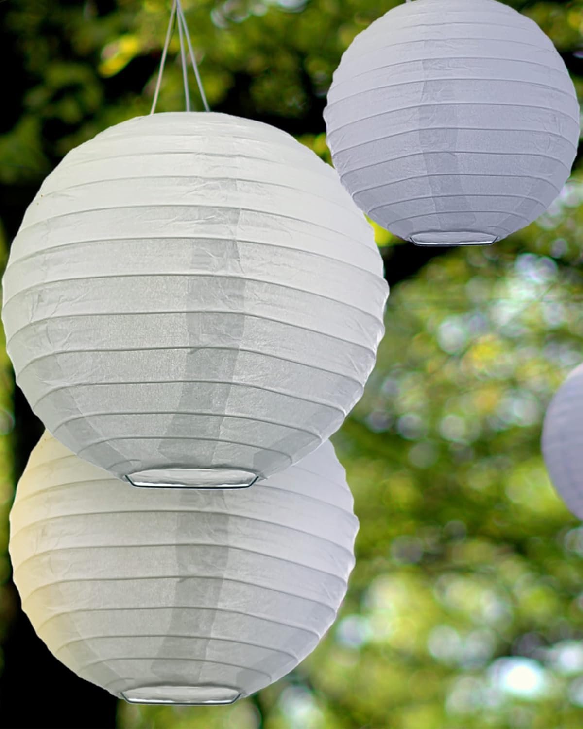 Wholesale 80 Pcs Paper Lanterns Chinese Japanese Style 4'' 6'' 8'' 10'' 12'' for Wedding Ceiling Hanging Bridal Baby Shower Birthday Party Christmas Easter Decorations White Supplier