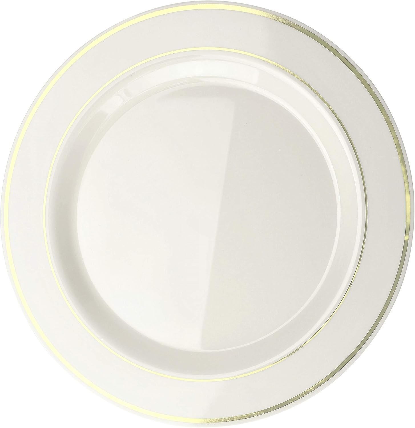 Wholesale 80 Plates Pack (40 Guests) Heavyweight Premium Disposable Plastic Plates Set for Wedding Party - 40 x 10.5'' Dinner + 40 x 7.5'' Salad/Dessert Ivory & Gold Rim Supplier Wholesale 80 Plates Pack (40 Guests) Heavyweight Premium Disposable Plastic Plates Set for Wedding Party - 40 x 10.5'' Dinner + 40 x 7.5'' Salad/Dessert Ivory & Gold Rim Supplier