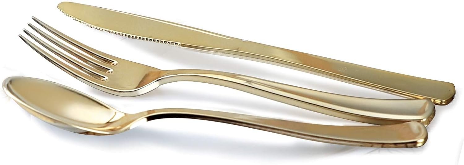 Wholesale 80 Plates Pack (40 Guests) Heavyweight Premium Disposable Plastic Plates Set for Wedding Party - 40 x 10.5'' Dinner + 40 x 7.5'' Salad/Dessert Ivory & Gold Rim Supplier Wholesale 80 Plates Pack (40 Guests) Heavyweight Premium Disposable Plastic Plates Set for Wedding Party - 40 x 10.5'' Dinner + 40 x 7.5'' Salad/Dessert Ivory & Gold Rim Supplier