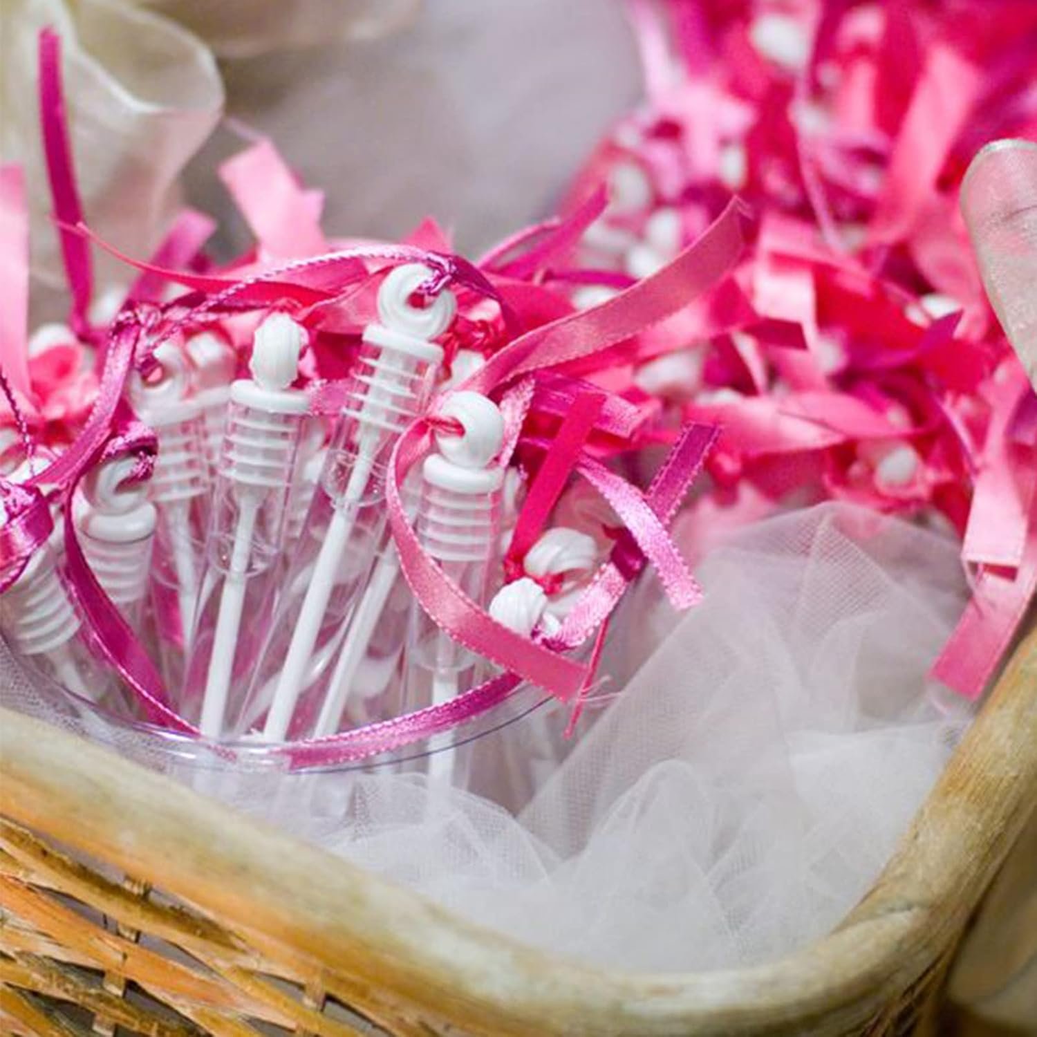 Wholesale 300 Pack Mini White Bubble Wands Party Favors Bulk Bubble Sticks for Weddings Receptions Anniversary Celebrations Valentine's Day Engagements Parties Couples Gifts Supplier