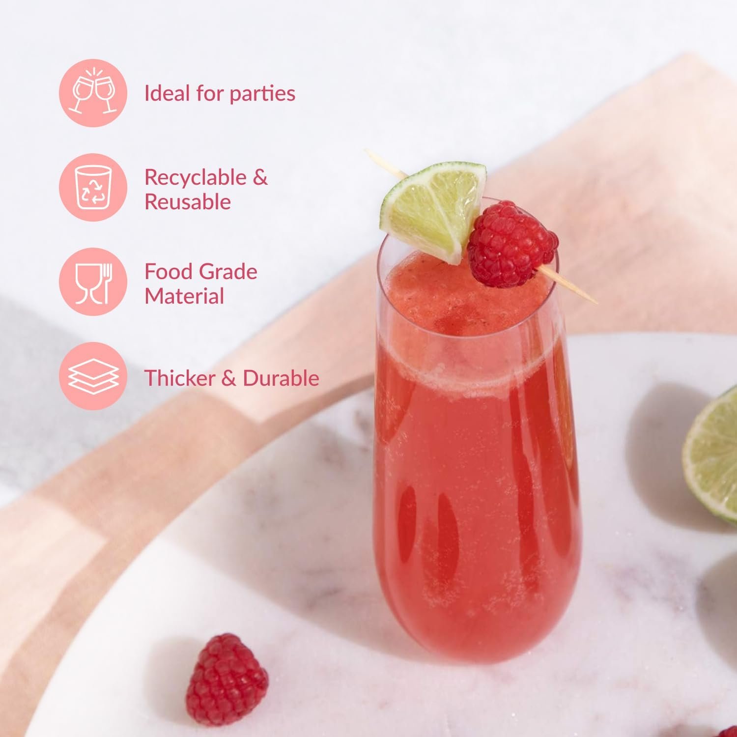 Wholesale 24-Pack 9 oz Stemless Plastic Champagne Flutes Clear Disposable Glasses for Wine Cocktails Mimosas Parties Celebrations Supplier Wholesale 24-Pack 9 oz Stemless Plastic Champagne Flutes Clear Disposable Glasses for Wine Cocktails Mimosas Parties Celebrations Supplier