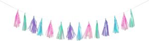 Pastel Tassel Garland – 10FT Multicolor Fringe Banner with 14pcs Tissue Tassels, No DIY Hanging Decoration for Birthday, Baby Shower, Photo Backdrop & Pastel Party Decor