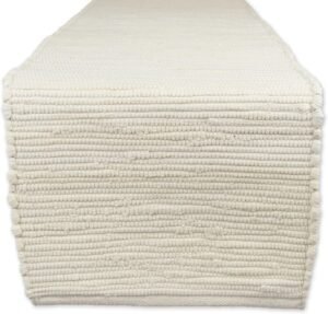 DII Handmade Chindi Tabletop, Reversible and Machine Washable, Table Runner, 14x72, Natural