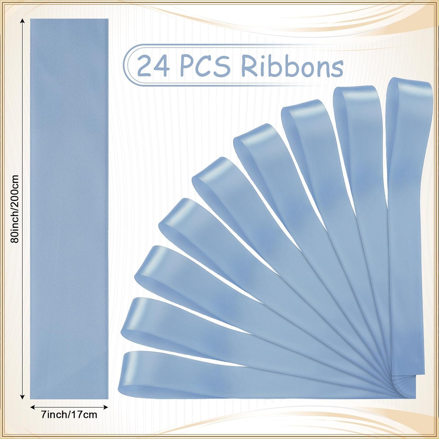 Wholesale 24 Pcs Satin Wedding Bows Aisle Chair Decorations Pew Back Sashes Elegant Ceremony Ribbons Dusty Blue Supplier