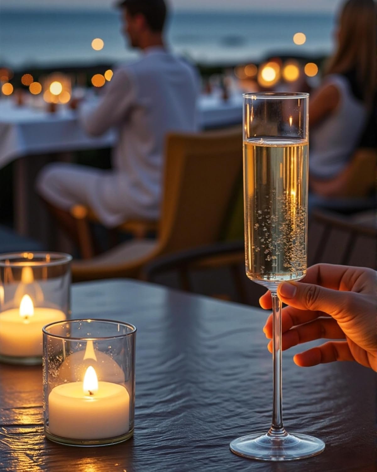 Wholesale 24 Pack 6 Oz Clear Disposable Square Plastic Champagne Flutes Toasting Glasses for Party Birthday Anniversary Wedding Supplier