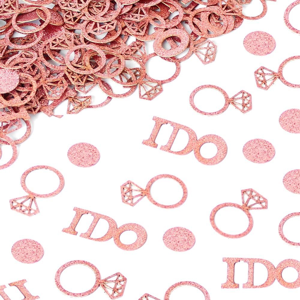 Wholesale Rose Gold Bridal Shower Confetti Ring I Do Wedding Engagement Valentine's Day Bachelorette Party Table Decorations Supplier Wholesale Rose Gold Bridal Shower Confetti Ring I Do Wedding Engagement Valentine's Day Bachelorette Party Table Decorations Supplier