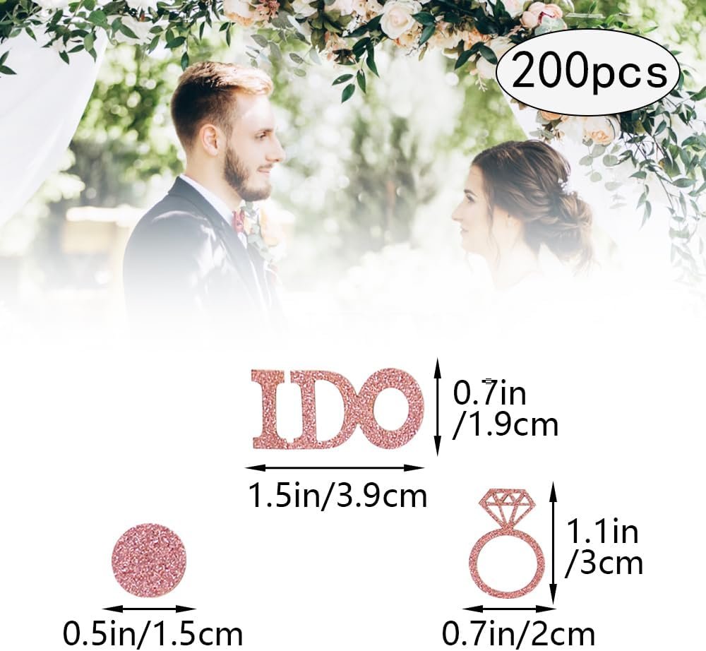 Wholesale Rose Gold Bridal Shower Confetti Ring I Do Wedding Engagement Valentine's Day Bachelorette Party Table Decorations Supplier Wholesale Rose Gold Bridal Shower Confetti Ring I Do Wedding Engagement Valentine's Day Bachelorette Party Table Decorations Supplier