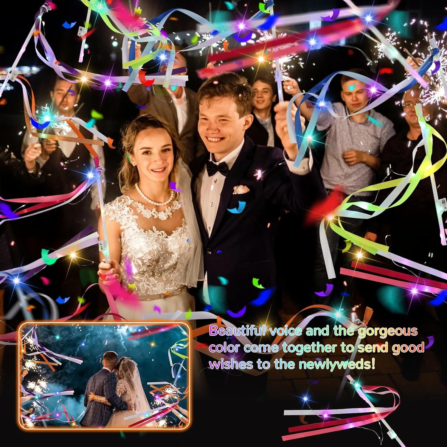 Wholesale 100 PCS Light Up Fairy Wands with 3 Colorful Flashing Modes Ribbons Lace and Bells for Wedding New Year Raves Concerts Birthdays Supplier Wholesale 100 PCS Light Up Fairy Wands with 3 Colorful Flashing Modes Ribbons Lace and Bells for Wedding New Year Raves Concerts Birthdays Supplier