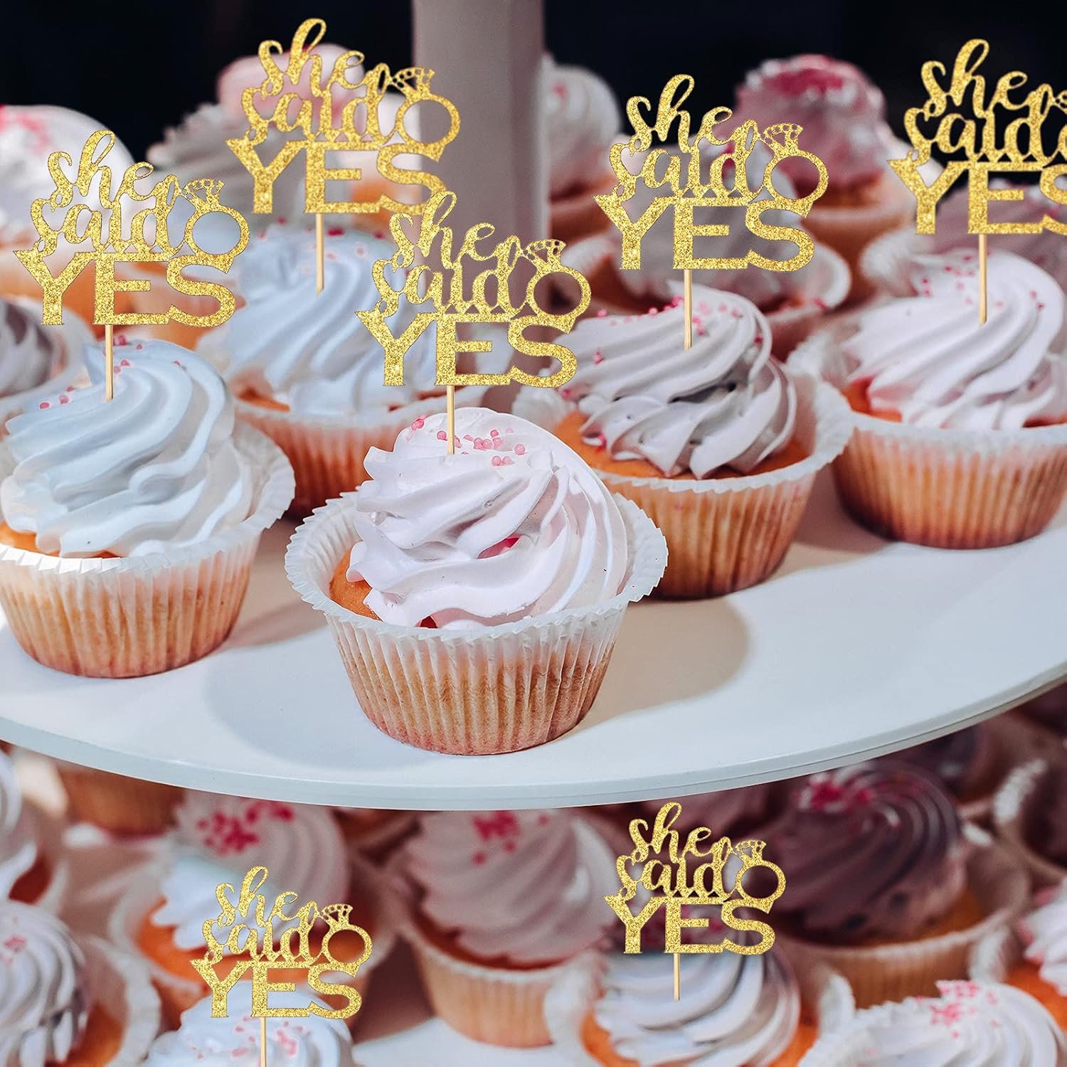 Wholesale 100 Pieces Gold She Said Yes Glitter Confetti with Diamond Ring Table Scatter for Wedding Engagement Proposal Bachelorette Bridal Shower Valentine's Day Party Decorations Supplier