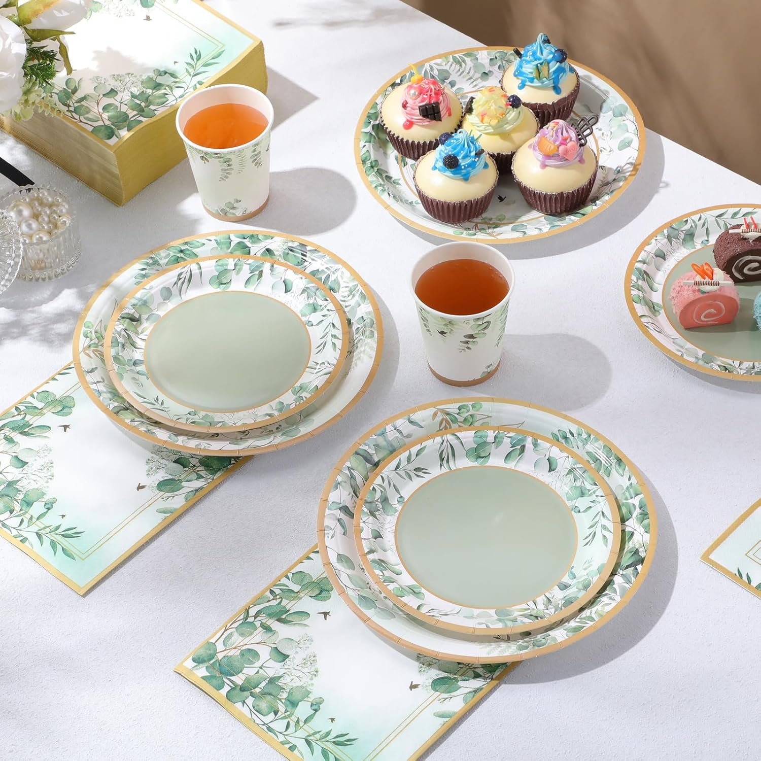 Wholesale 250 Pcs Sage Party Disposable Tableware Set Paper Plates Napkins Cups for Tea Party Theme Birthday Bridal Baby Shower Wedding Dinnerware Serves 50 Supplier Wholesale 250 Pcs Sage Party Disposable Tableware Set Paper Plates Napkins Cups for Tea Party Theme Birthday Bridal Baby Shower Wedding Dinnerware Serves 50 Supplier