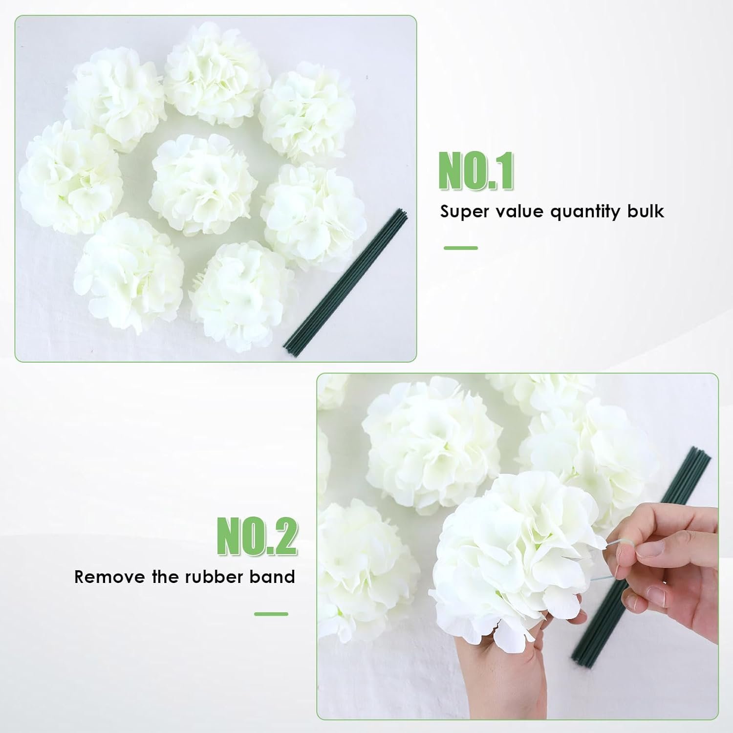 Wholesale 65pcs White Hydrangea Artificial Ivory Silk Flowers Bulk with Stems Not Squished No Steaming Needed for Wedding Home Baby Shower Table Centerpieces Supplier Wholesale 65pcs White Hydrangea Artificial Ivory Silk Flowers Bulk with Stems Not Squished No Steaming Needed for Wedding Home Baby Shower Table Centerpieces Supplier