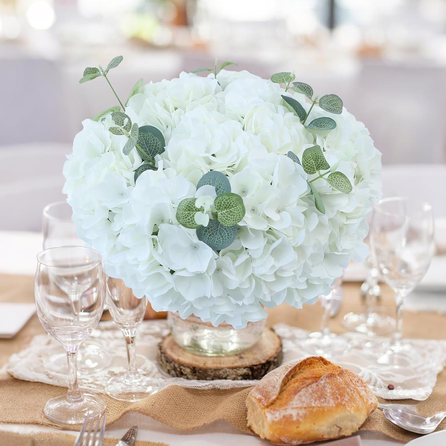 Wholesale 65pcs White Hydrangea Artificial Ivory Silk Flowers Bulk with Stems Not Squished No Steaming Needed for Wedding Home Baby Shower Table Centerpieces Supplier Wholesale 65pcs White Hydrangea Artificial Ivory Silk Flowers Bulk with Stems Not Squished No Steaming Needed for Wedding Home Baby Shower Table Centerpieces Supplier