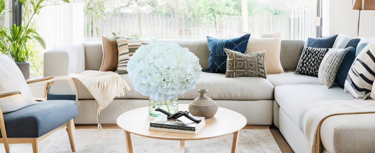 Wholesale 65pcs White Hydrangea Artificial Ivory Silk Flowers Bulk with Stems Not Squished No Steaming Needed for Wedding Home Baby Shower Table Centerpieces Supplier Wholesale 65pcs White Hydrangea Artificial Ivory Silk Flowers Bulk with Stems Not Squished No Steaming Needed for Wedding Home Baby Shower Table Centerpieces Supplier