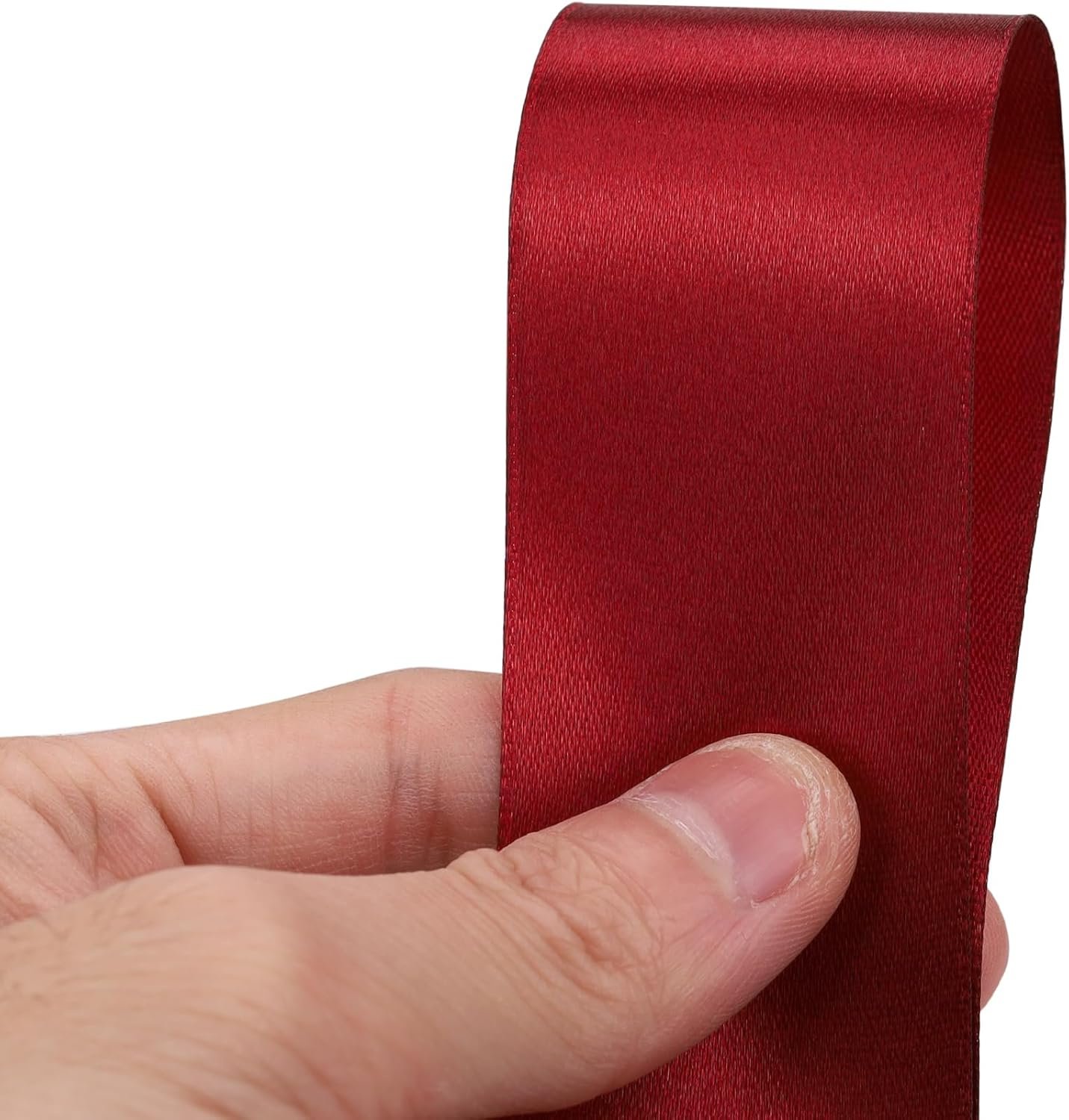 Wholesale 1-1/2 Inch 50 Yard Wine Red Satin Ribbon for Gift Wrapping Wedding Crafts Christmas Easter Floral Hair Invitation Decorations Supplier