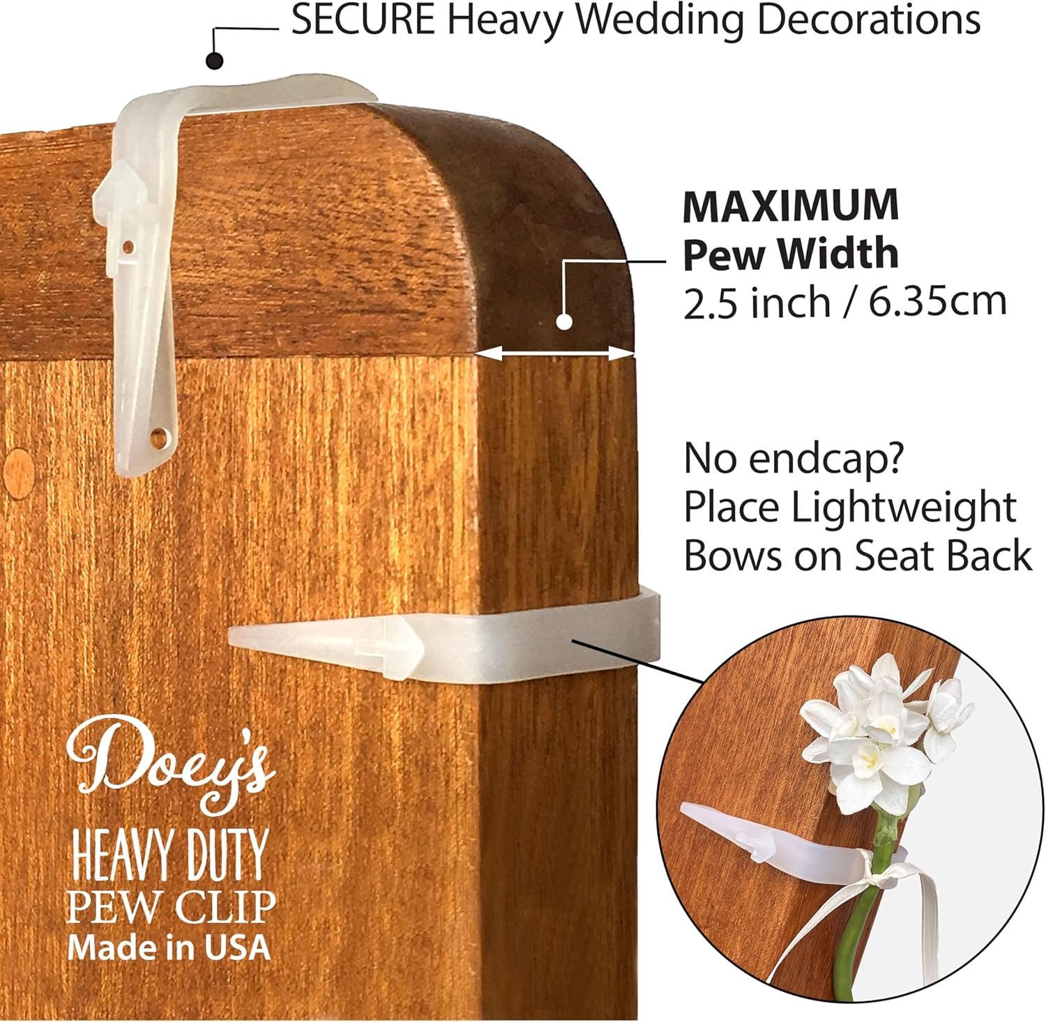 Wholesale Heavy Duty Wedding Pew Clips 12 Pack Church Ceremony Decoration Hangers for Bows Flowers Garland Lights Chairs Tables Banister Railings Tablecloth Clips Supplier Wholesale Heavy Duty Wedding Pew Clips 12 Pack Church Ceremony Decoration Hangers for Bows Flowers Garland Lights Chairs Tables Banister Railings Tablecloth Clips Supplier