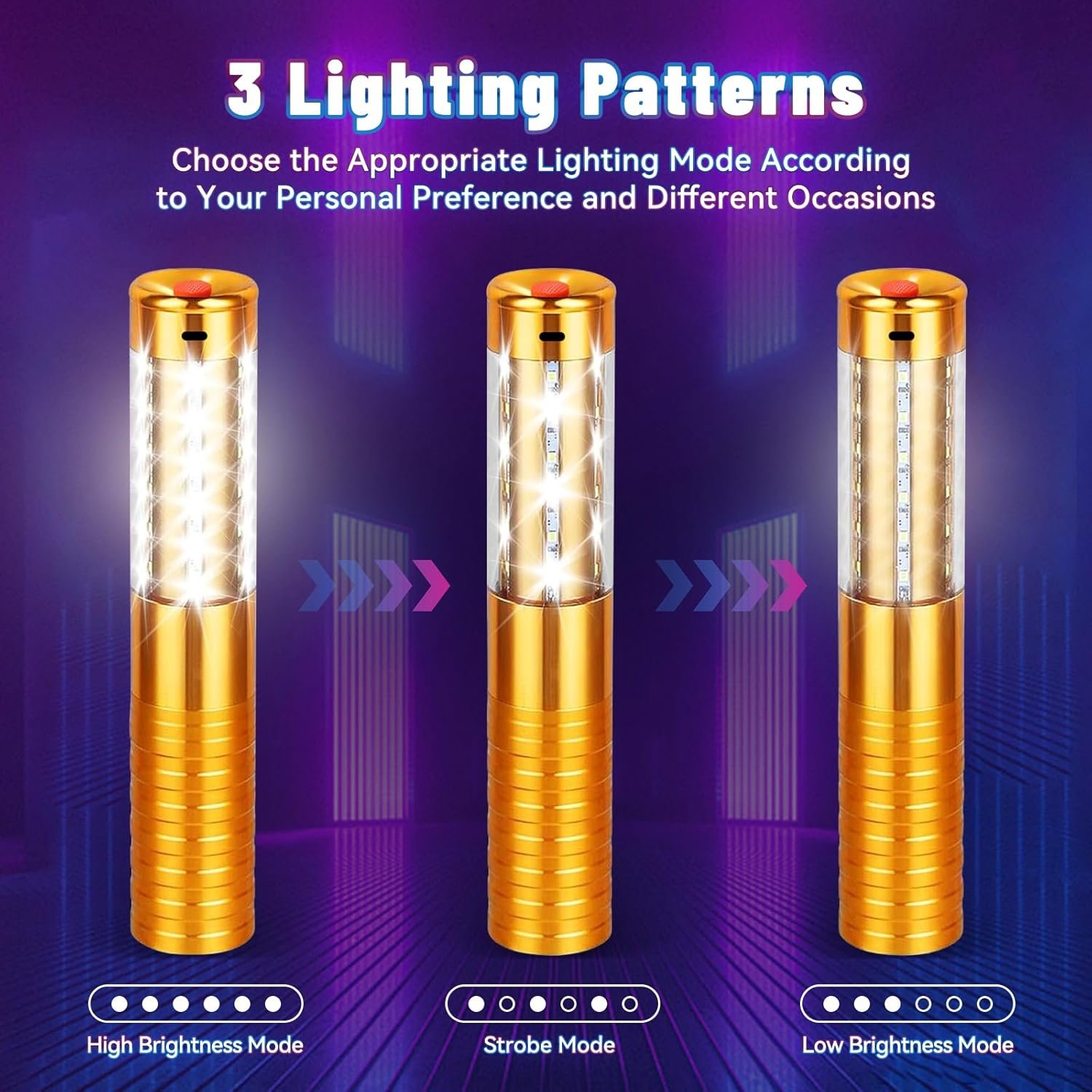 Wholesale Rechargeable Bottle Service Lights Bottle Sparklers 2 Pieces for Bar Nightclub Concert Birthday Wedding Party Outdoors Strobe Baton Supplier