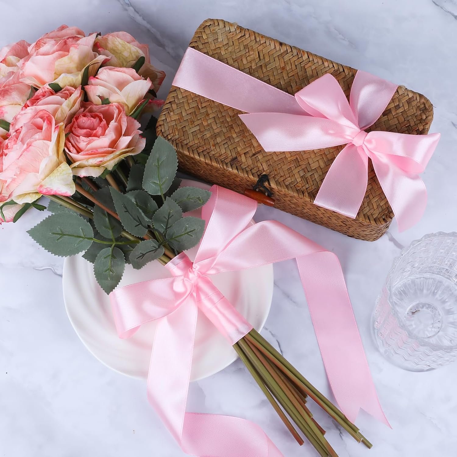 Wholesale 100 Yards 1-1/2 Inch Pink Single Face Satin Ribbon for Gift Wrapping Wedding Decoration Handmade Bows Bouquet Wrapping Supplier